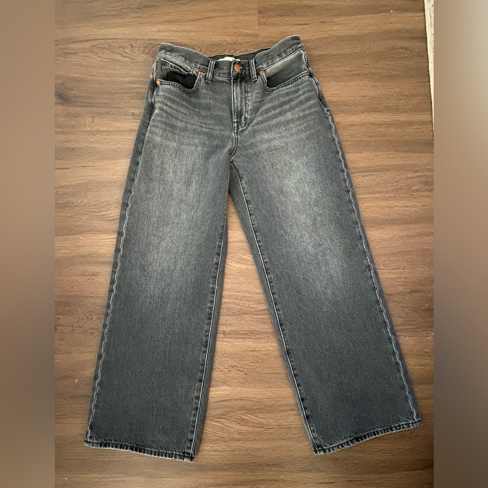 Madewell Black Wide Legged Jeans Size 27P